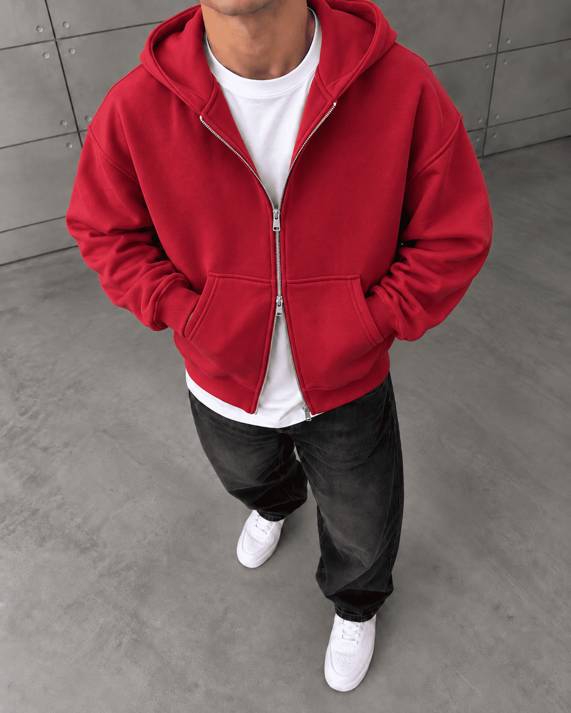 Basıc Bordo Zipper