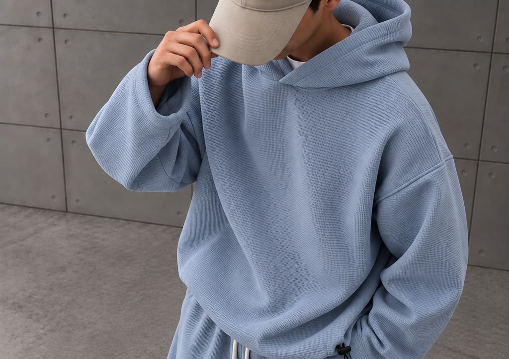P. Mavi Waffle Hoodie