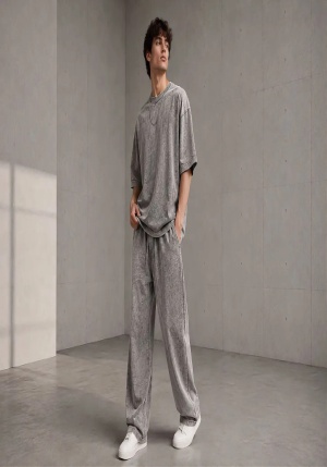 ASİT YIKAMA TAKIM(T-SHIRT) - GRİ